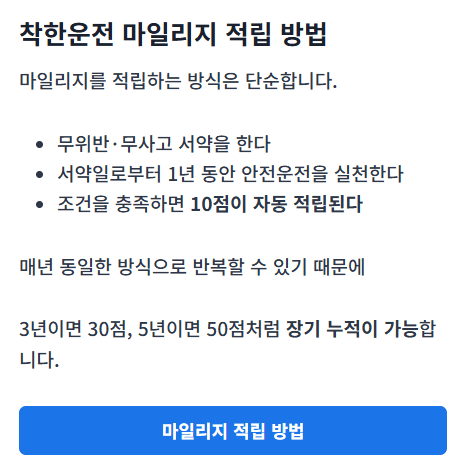 착한운전 마일리지 신청가이드